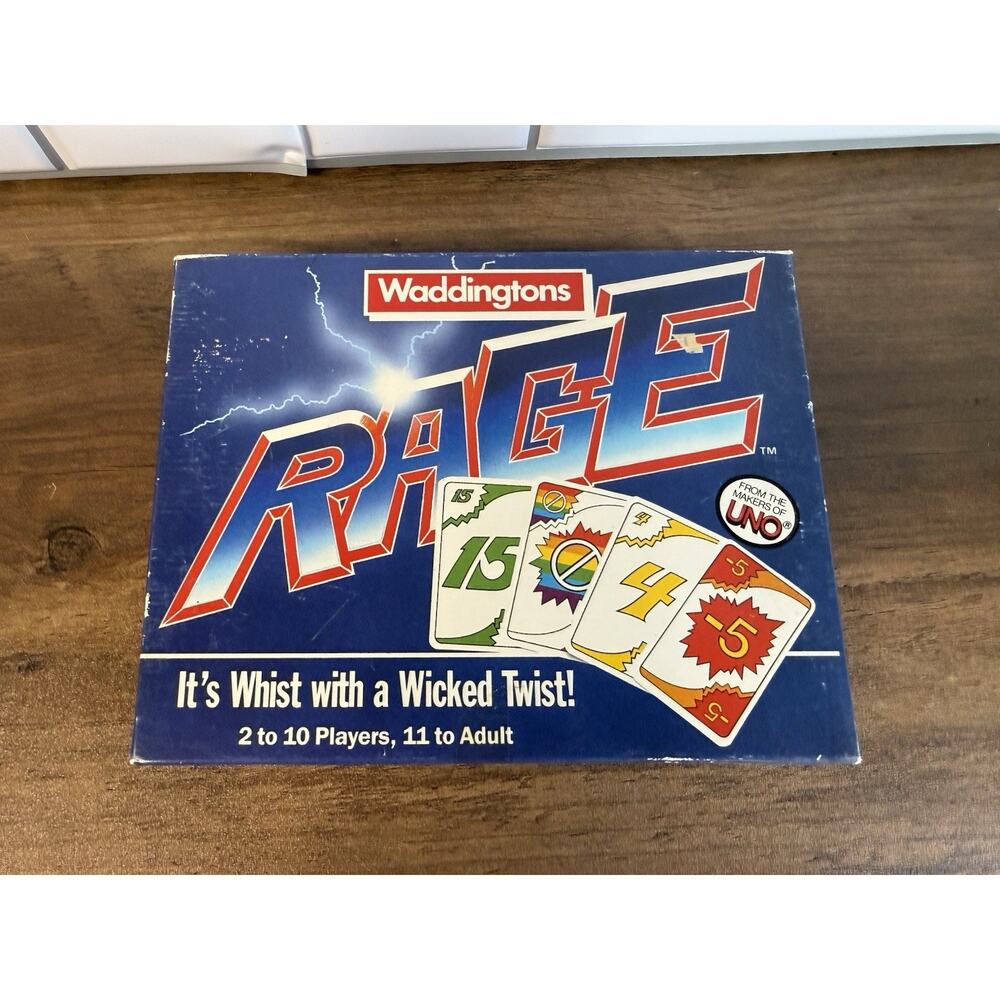 Rage Card Game Vintage 1986 Waddington UK Open box - Cards Sealed
